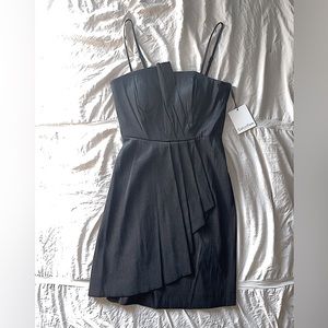 Calvin Klein Stunning Black Pleated Cocktail Dress: Size 6P